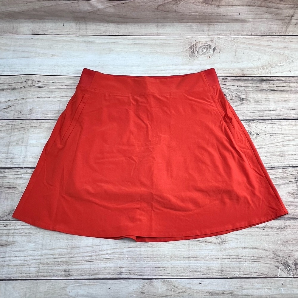Athleta Women's Brooklyn Skort Size 8‎ Orange Pockets Golf Tennis Pickleball - Picture 2 of 7